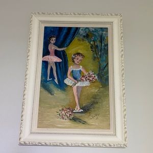 Ballerina custom framed oil painting